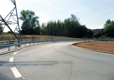 Stahlschutzsystem am Kreisverkehr